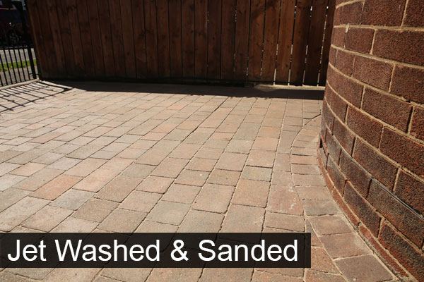 Another view of block paving after jet washing and brushed with kiln dry sand.