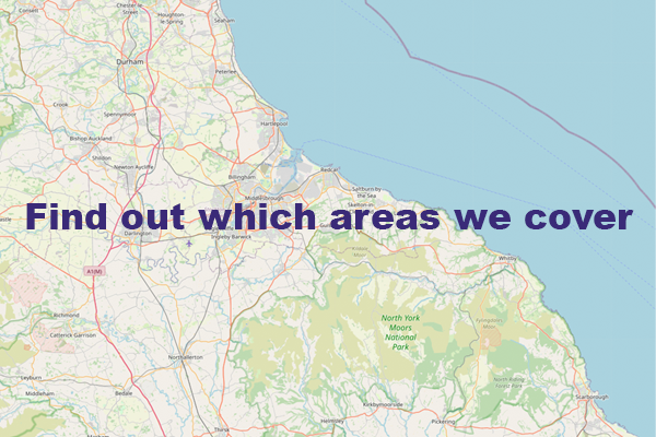 Map showing areas covered